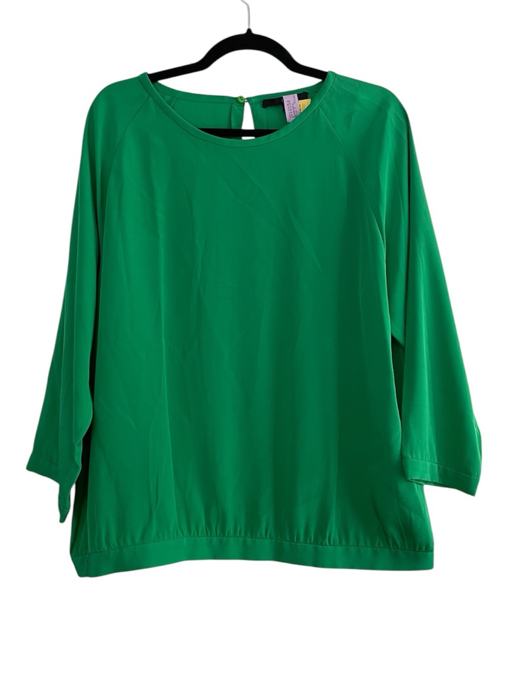 Y2K Tibi Silk Green Blouse Size Large